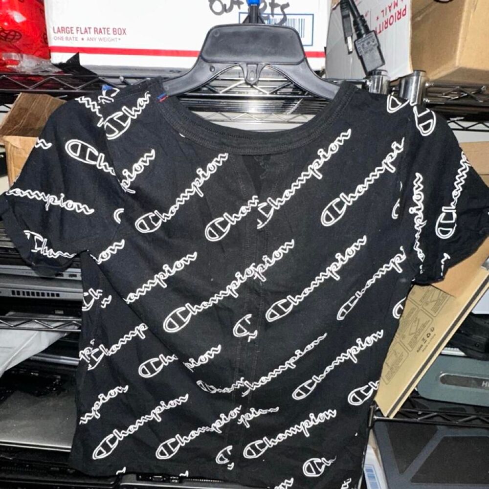 Champion Women's Black and White T-shirt